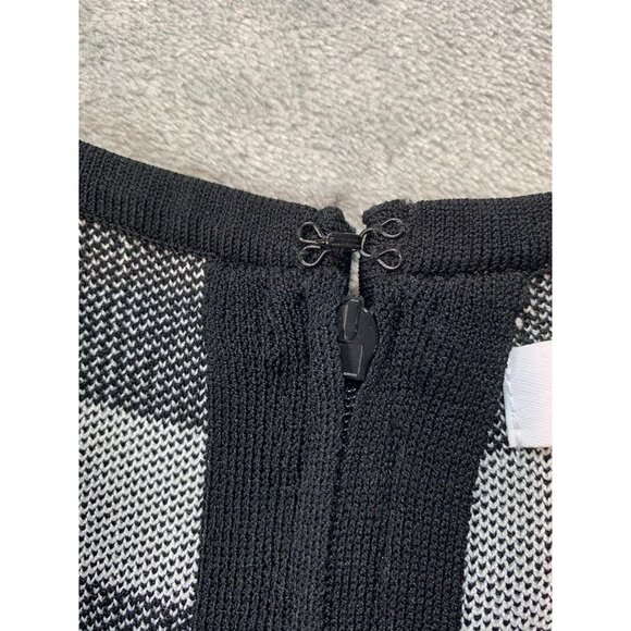Calvin Klein Dress Womens Medium Black White Striped Bodycon Sleeveless Stretch - Picture 8 of 10